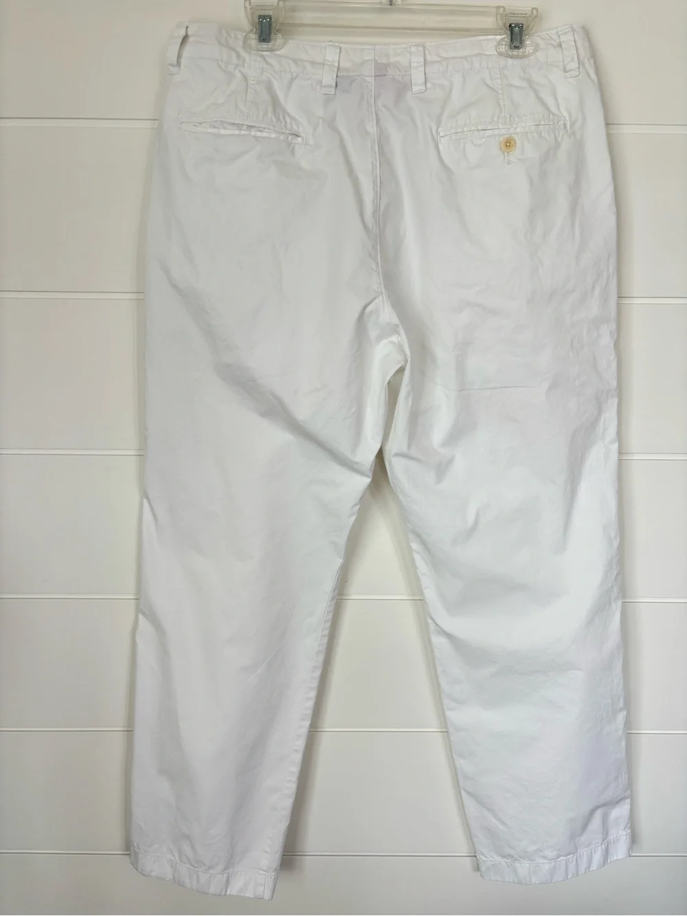 J. Crew 100% Cotton Classic White Men's Regular Fit Chino Pants Size 34x30